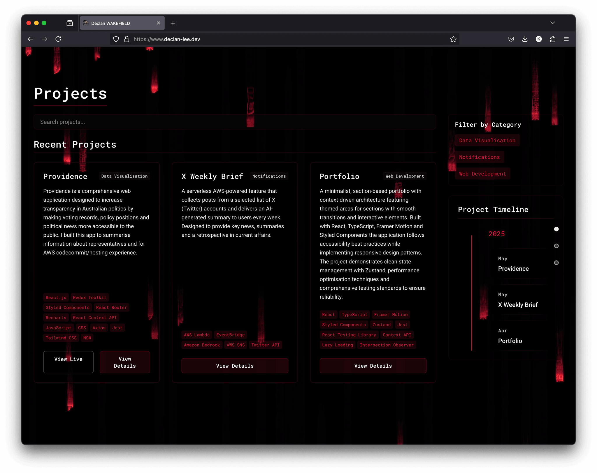 Projects Section